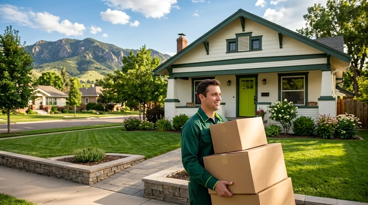 Professional lifestyle photography of a beautiful, welcoming residential neighborhood in Fort Collins, Colorado.
