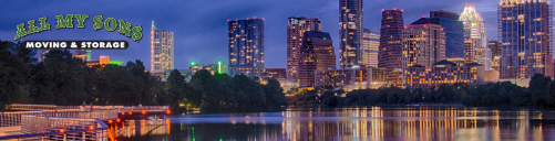 houston city skyline at night near katy, tx