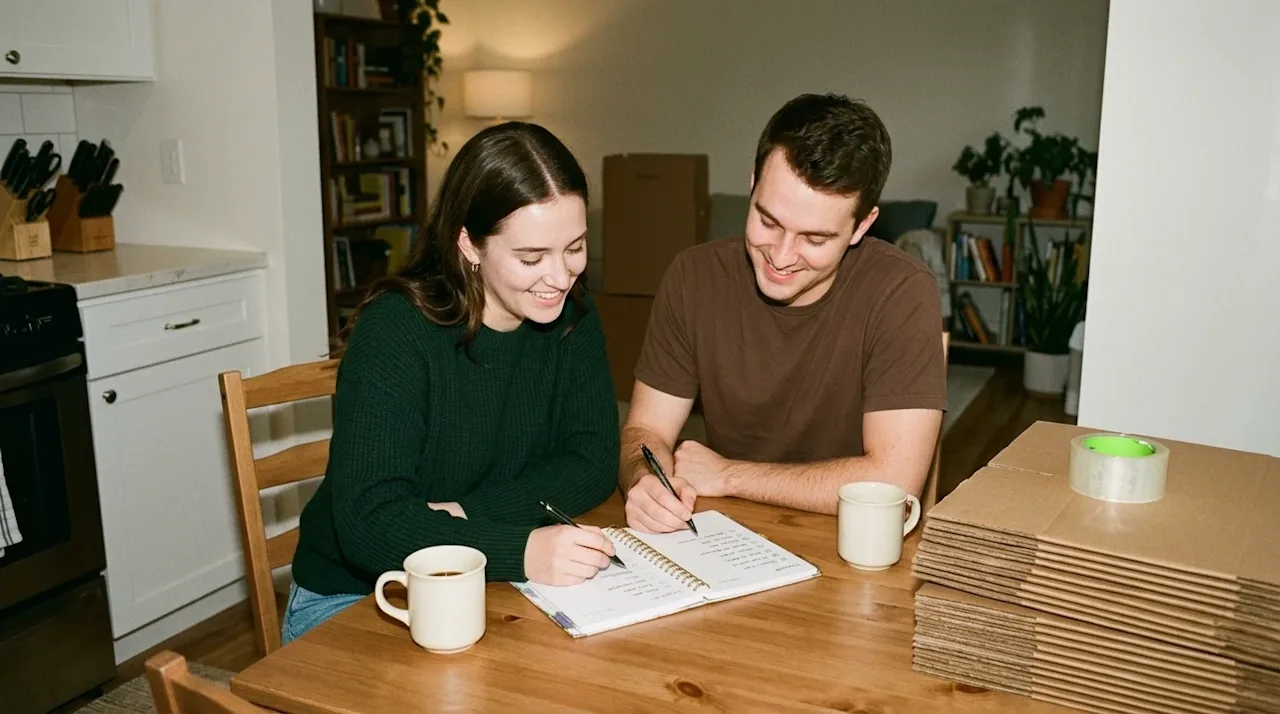 Candid lifestyle photography, shot on 35mm film with a warm, slightly nostalgic documentary aesthetic and soft direct flash l