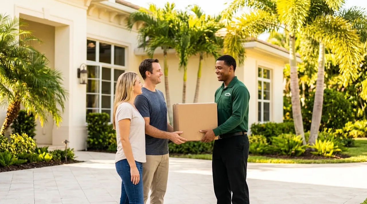 Professional marketing photography, bright and welcoming blog hero image. A beautiful, sun-drenched residential home in West