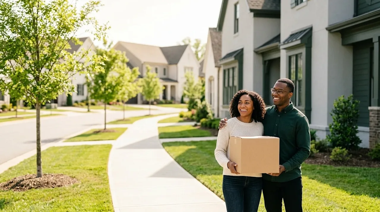 Professional marketing photography of a beautiful, modern planned community in Raleigh, North Carolina on a bright, sunny day