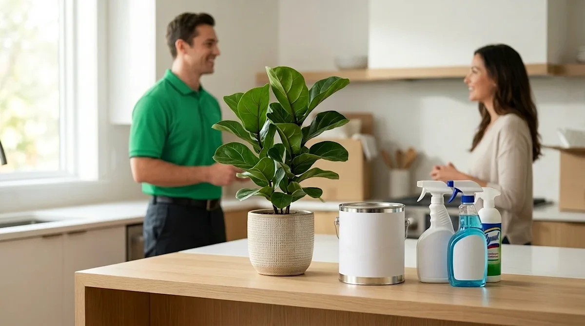 Professional commercial photography for a moving company blog hero image illustrating items that cannot be transported during