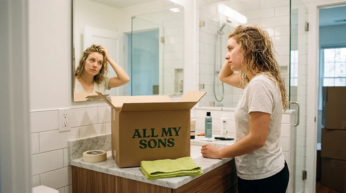 High-quality lifestyle photography, shot on 35mm film with warm, slightly nostalgic lighting and natural grain. A person stan