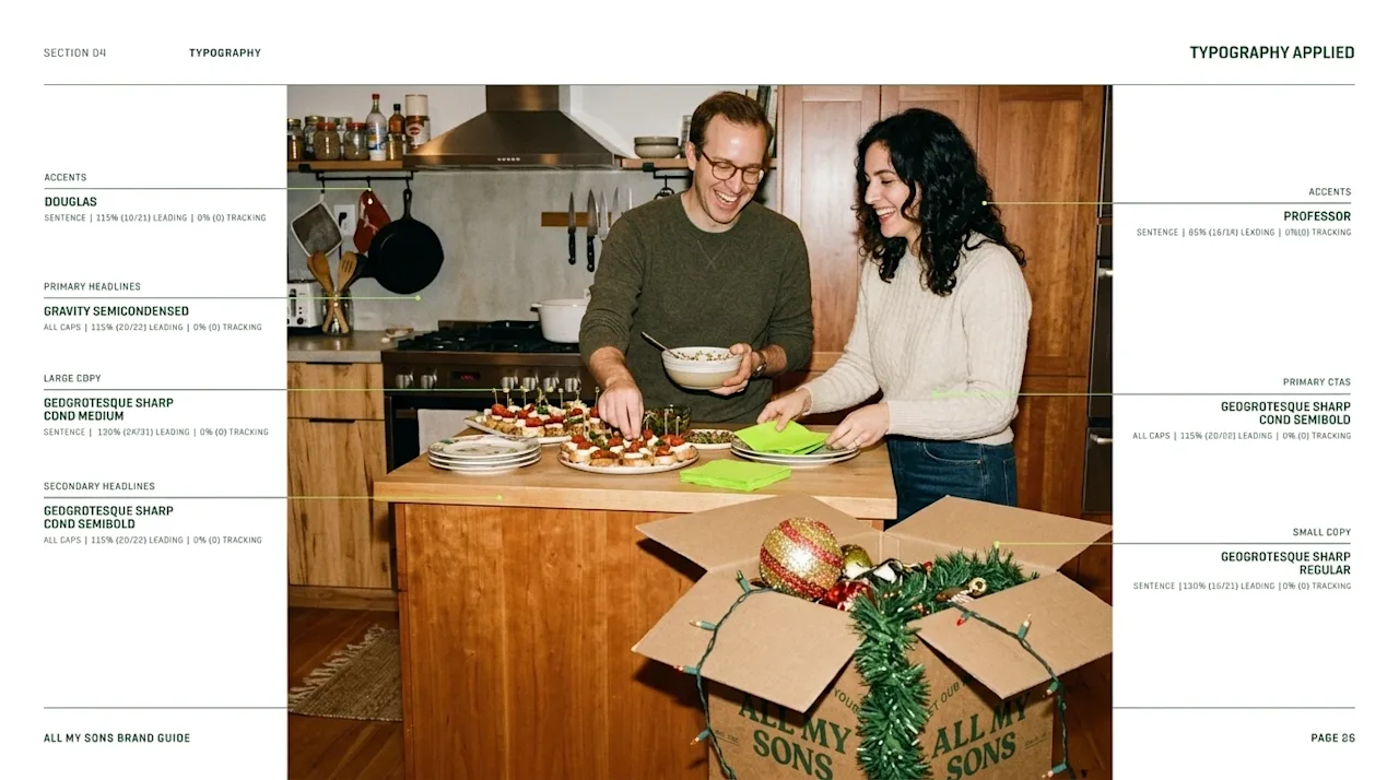 Candid lifestyle photography of a joyful couple preparing to host a holiday party in their cozy, wood-accented home. They are