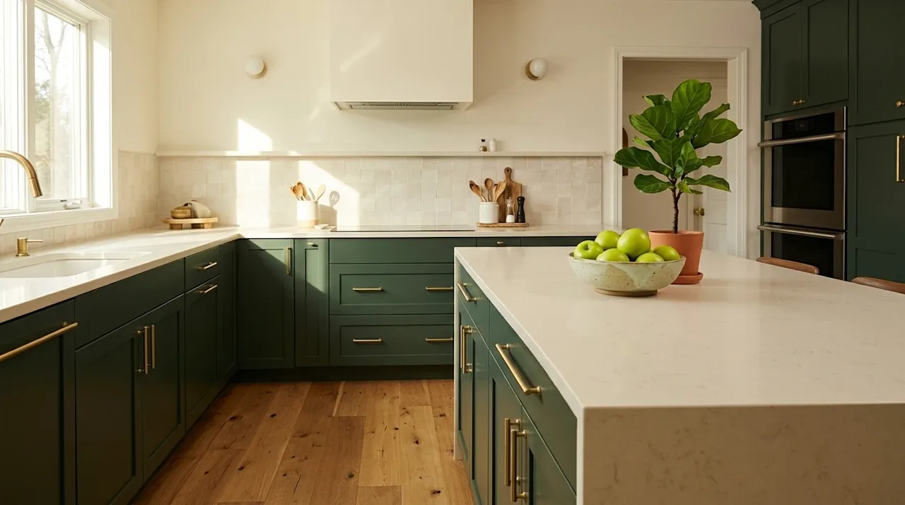 Clear and professional marketing photography of a beautifully upgraded, high-value home interior. The scene features a newly