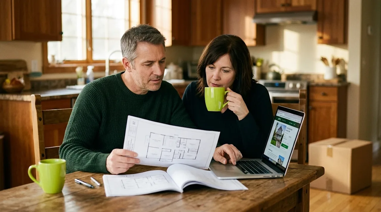 Professional marketing photography, shot on 35mm film with a warm, slightly nostalgic color grade. A thoughtful middle-aged c