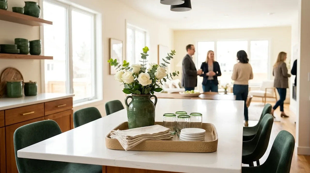 Professional interior lifestyle photography of a bright, inviting Denver home beautifully staged for a successful open house.
