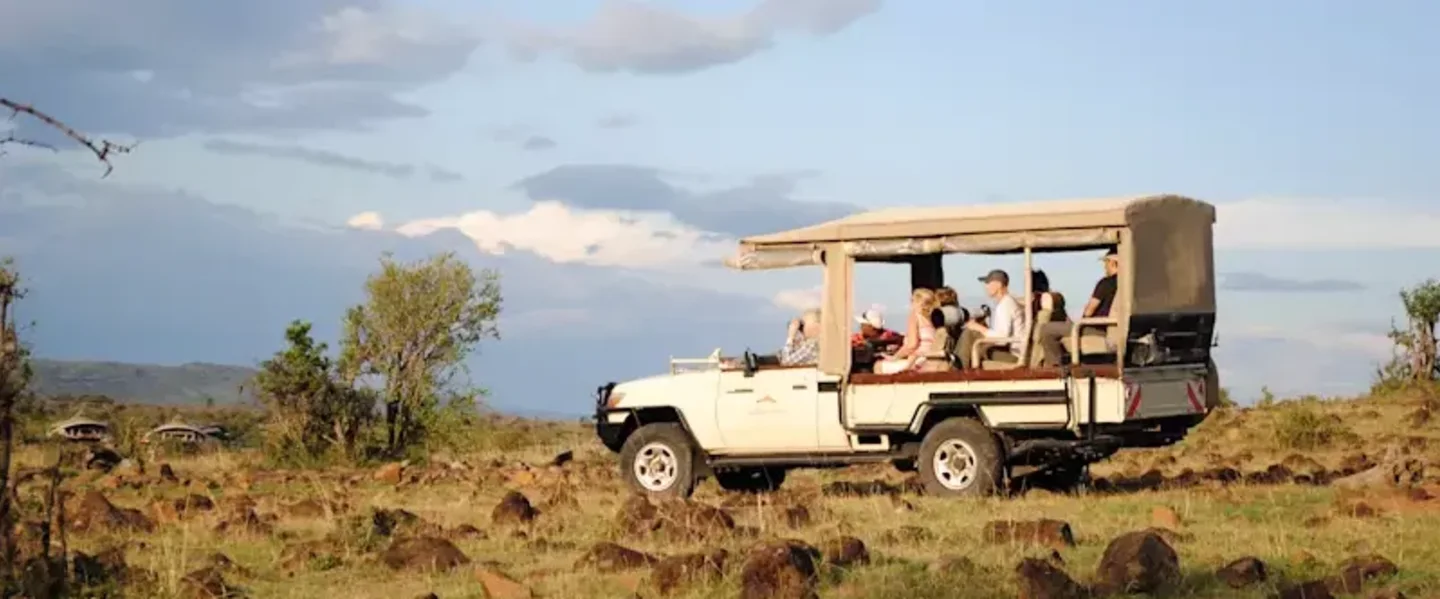 Richard Branson on safari in Kenya