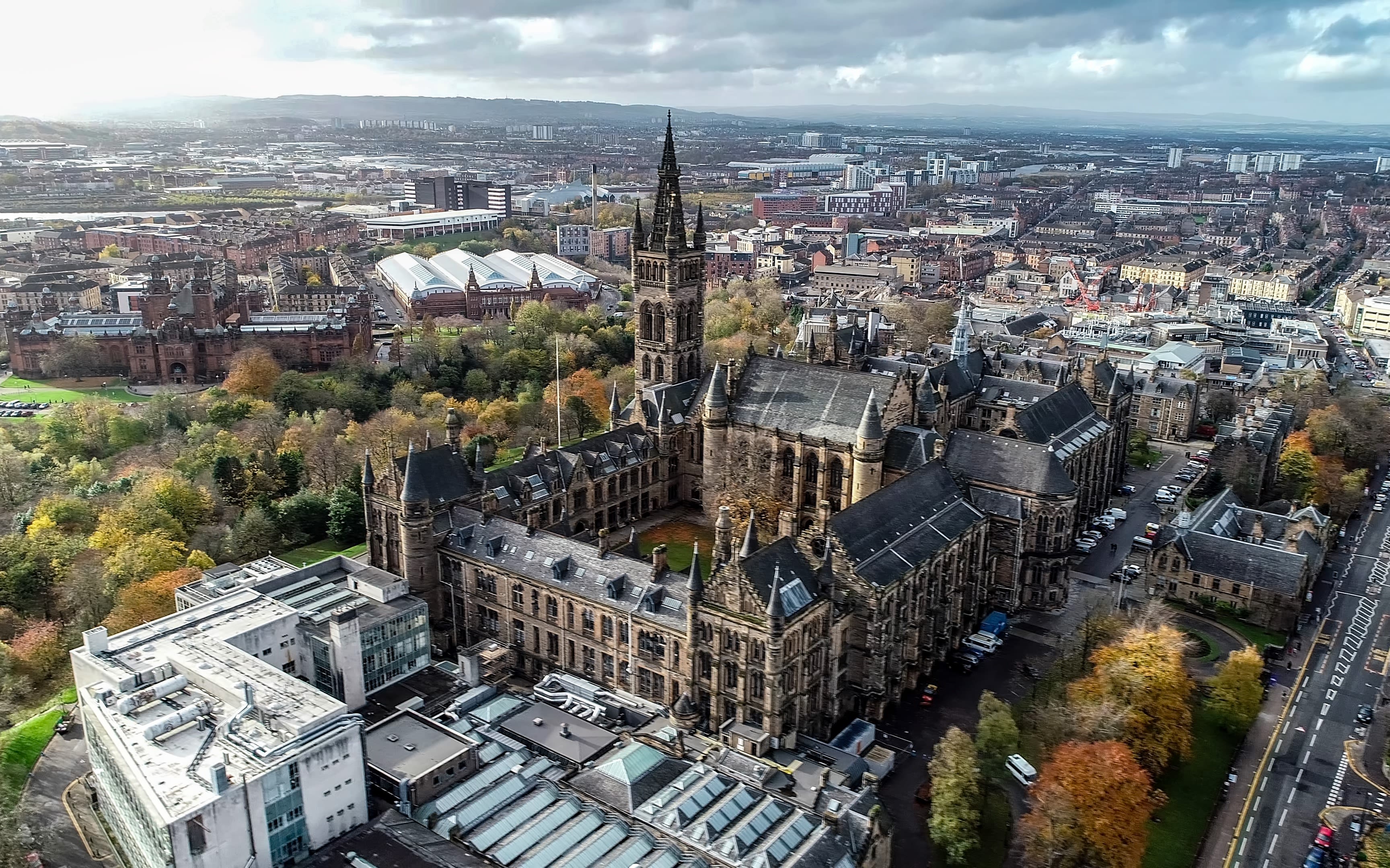 An aerial view of Glasgow 