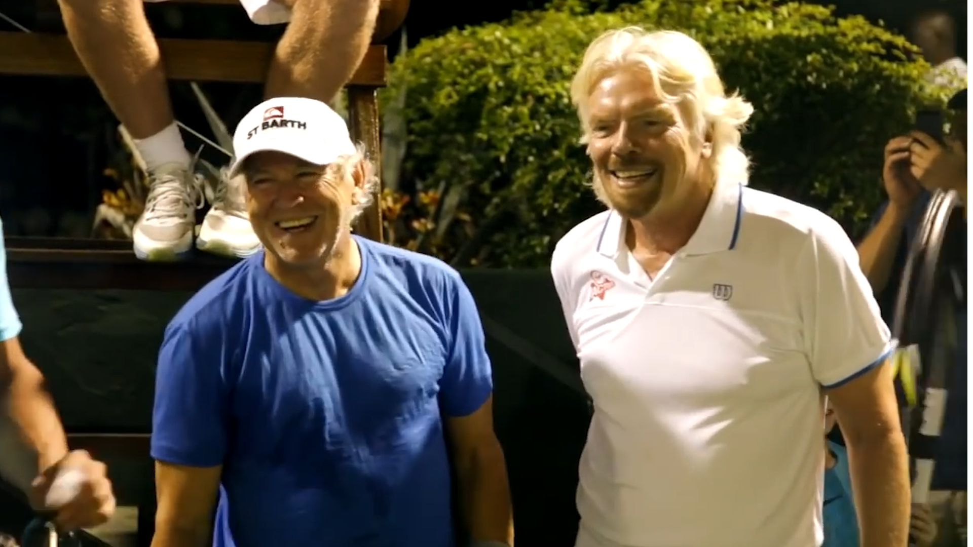 Richard Branson and Jimmy Buffett at the 2013 Necker Cup