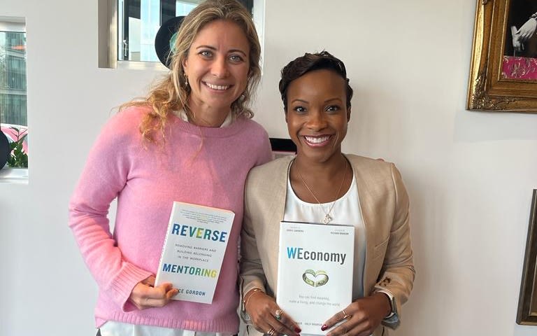 Holly Branson and Patrice Gordon, author of Reverse Mentoring, meeting in Virgin's London office