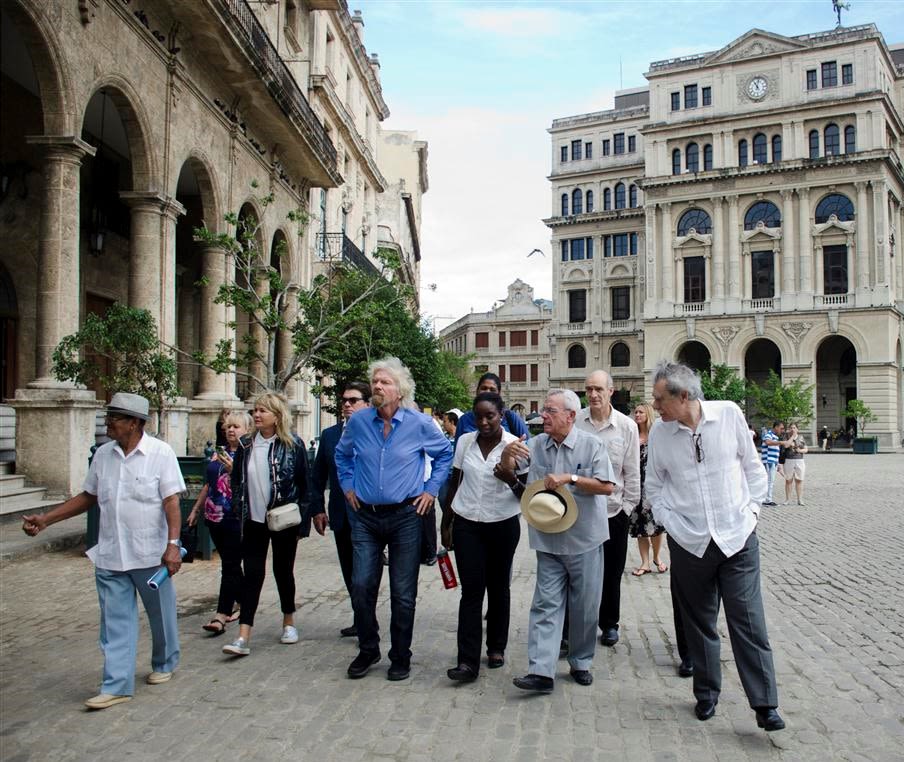 Richard Branson in Havana, Cuba