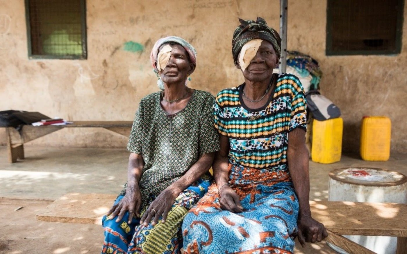 Women who have had an operation to help fight trachoma 