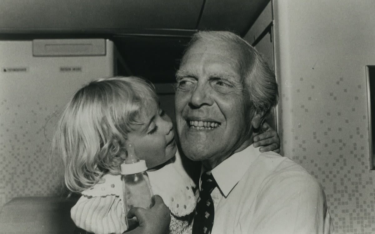 Holly Branson as a young child with her grandfather Ted Branson