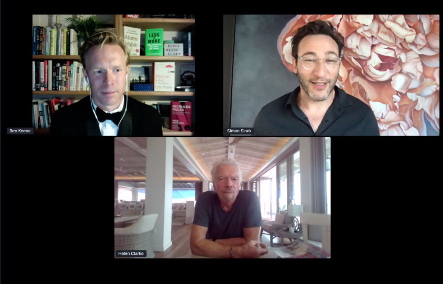 Richard Branson and Simon Sinek talk at the Virgin StartUp MeetUp