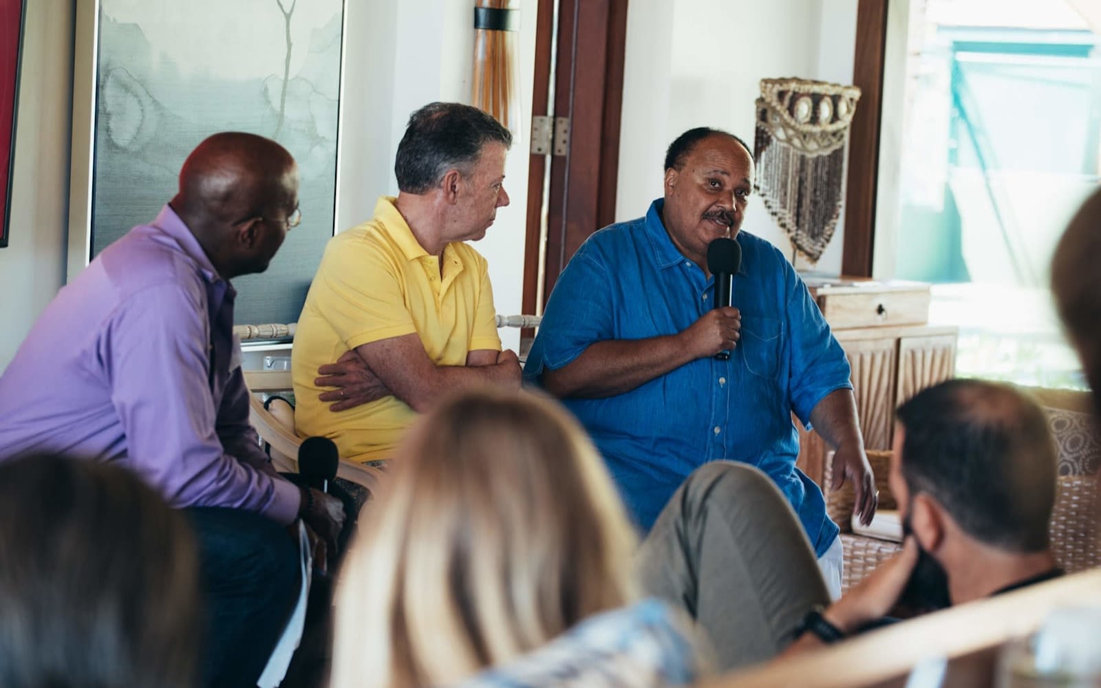 Martin Luther King III speaking at a Virgin Unite event on Necker Island