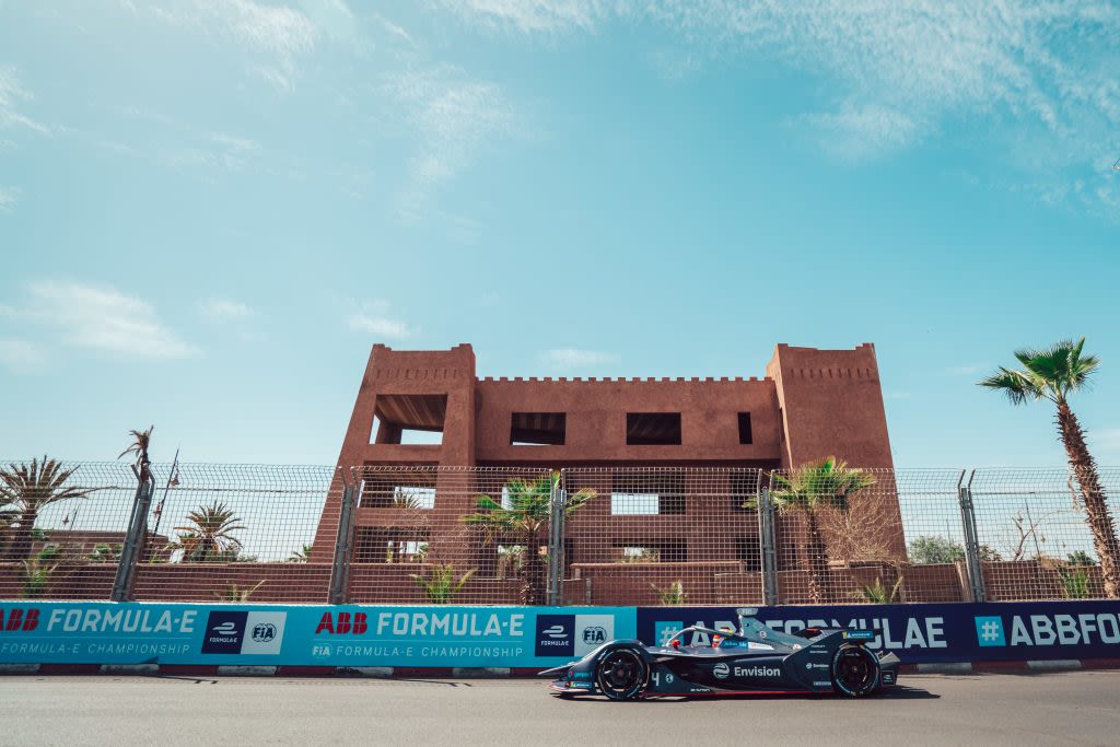 Envision Virgin Racing in action at the Marrakesh E-Prix