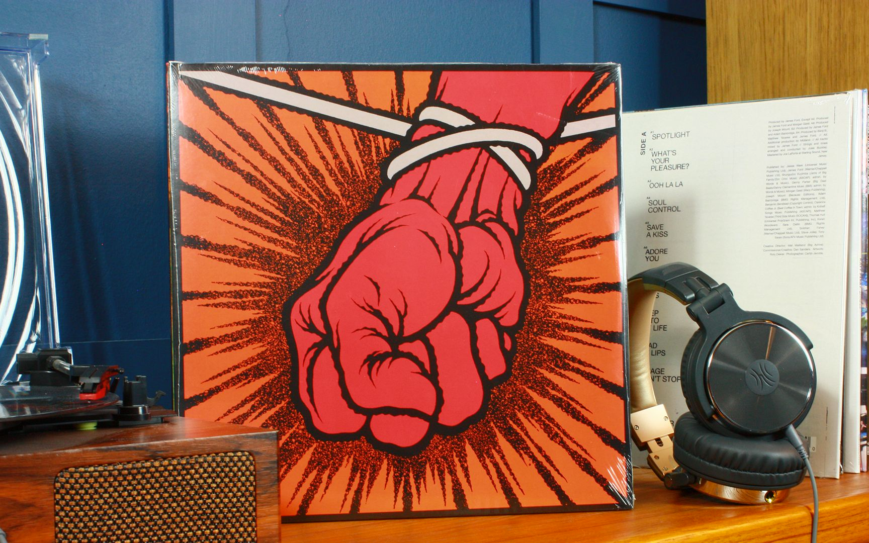 Front Cover of St Anger, Metallica Vinyl Record.