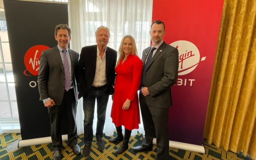 Richard Branson with Virgin Orbit at the 2022 Space Symposium