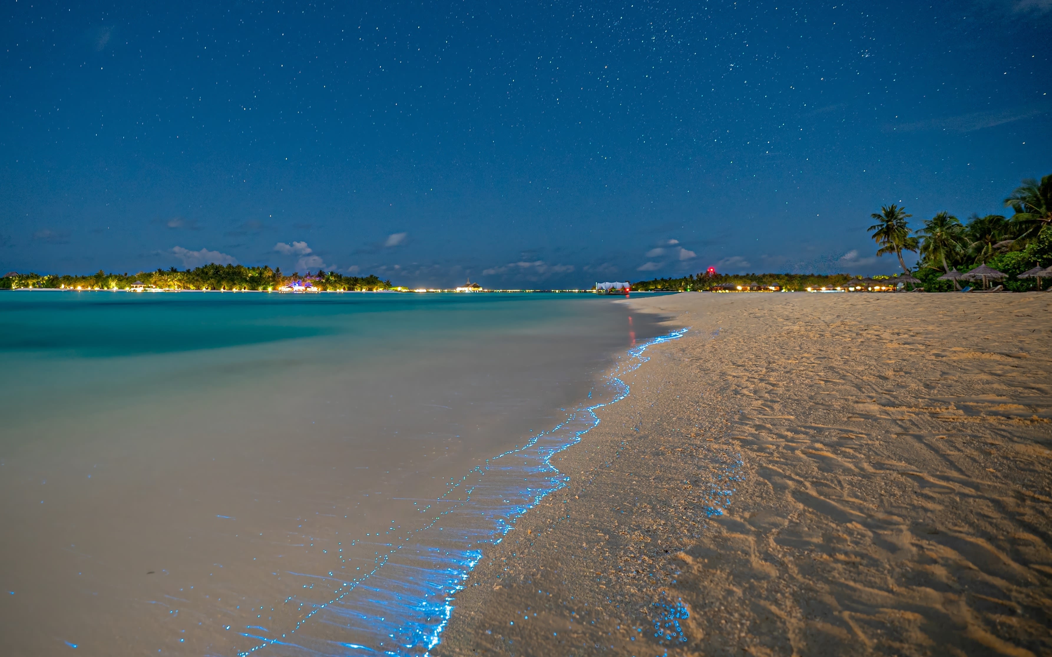 An image of a glowing beach in the Maldives
