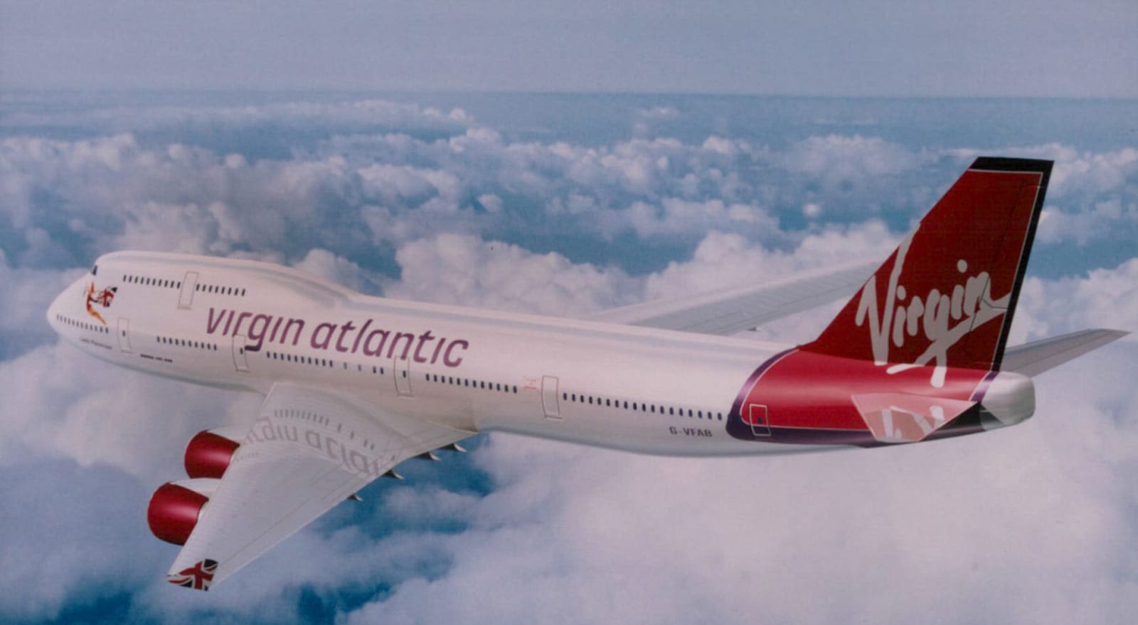 Virgin Atlantic plane in flight