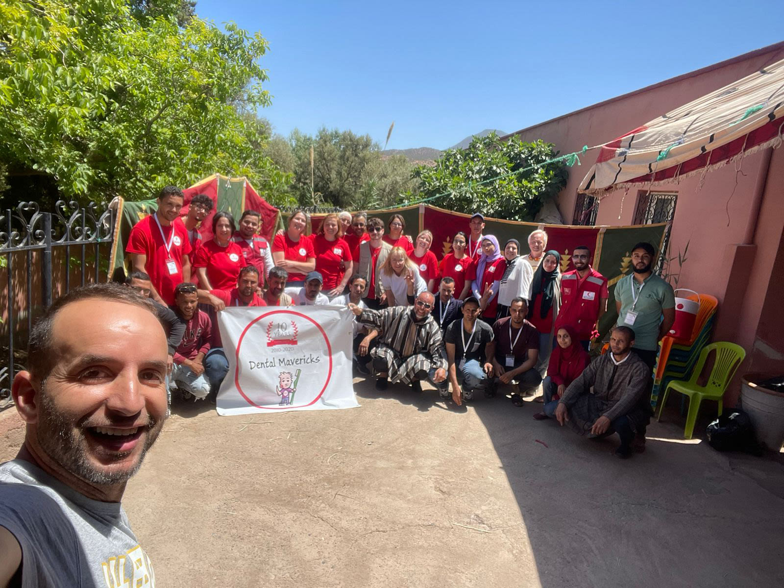 A team of volunteers from Dental Mavericks in Morocco with the Eve Branson Foundation