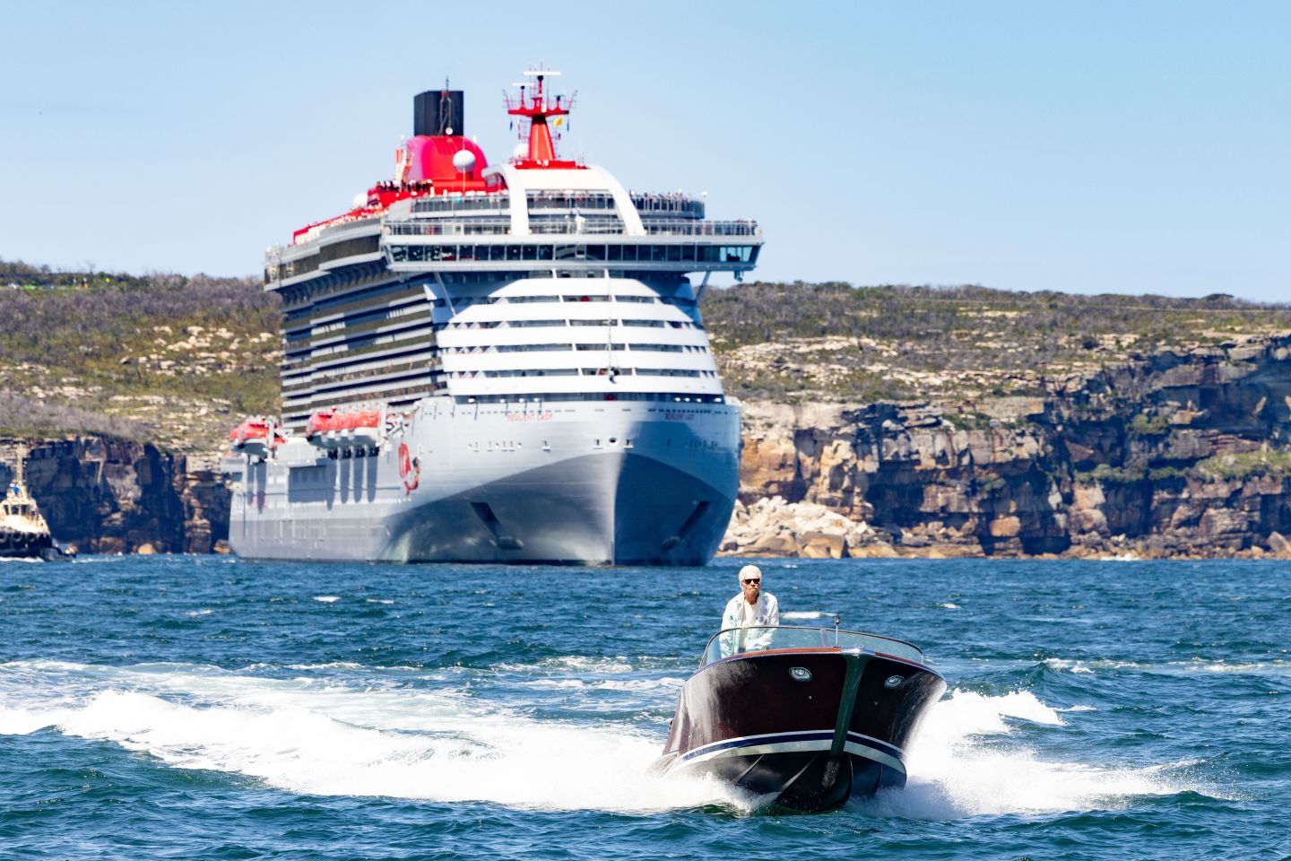 Virgin Voyages speedboat stunt with Richard Branson