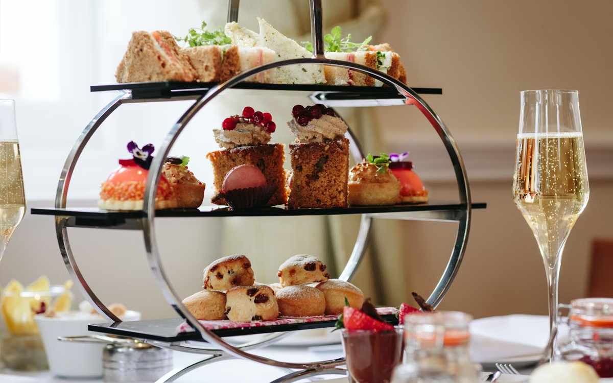 An image of the afternoon tea spread at Oakley Hall