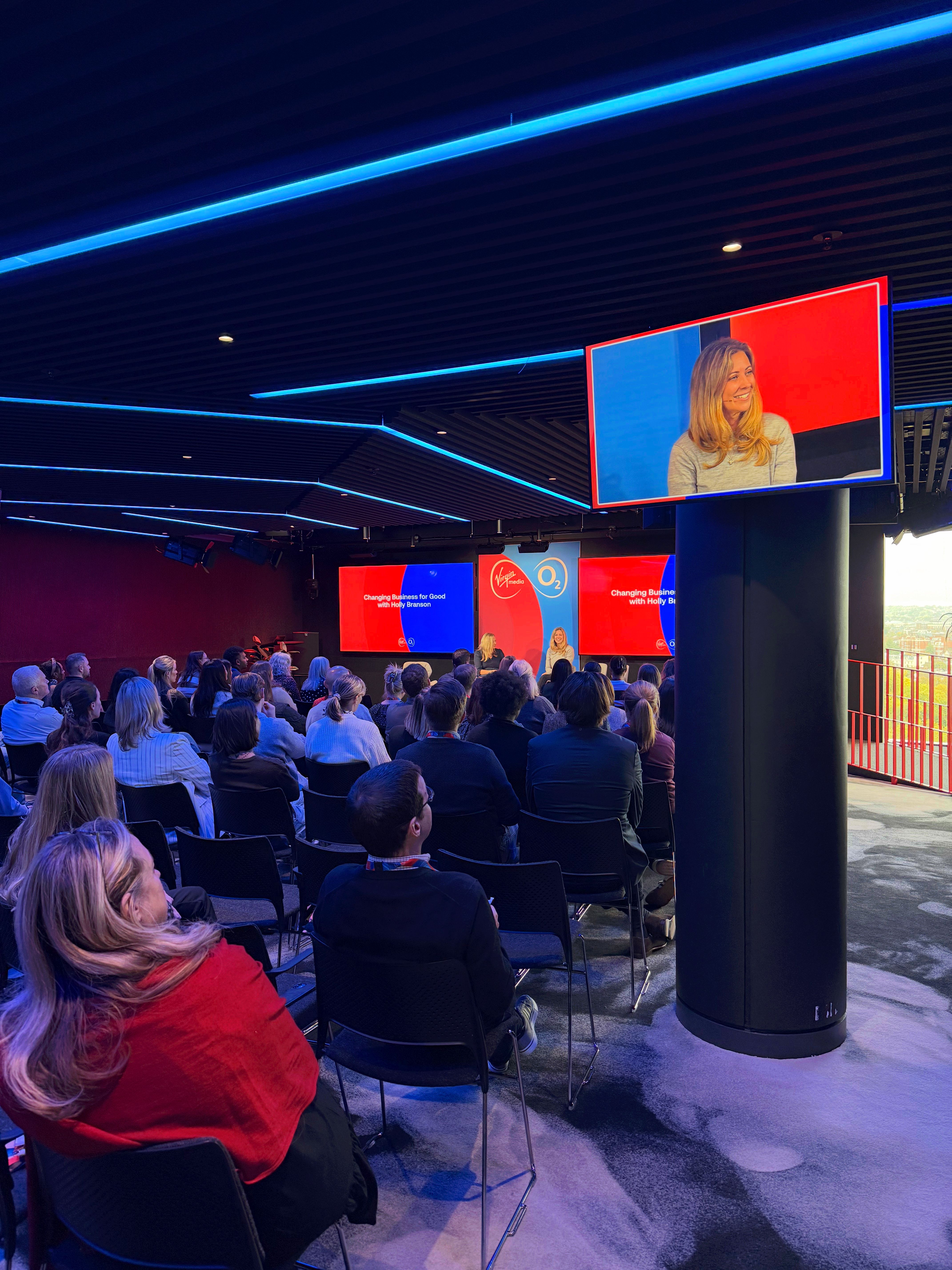 Holly Branson with the team at Virgin Media O2