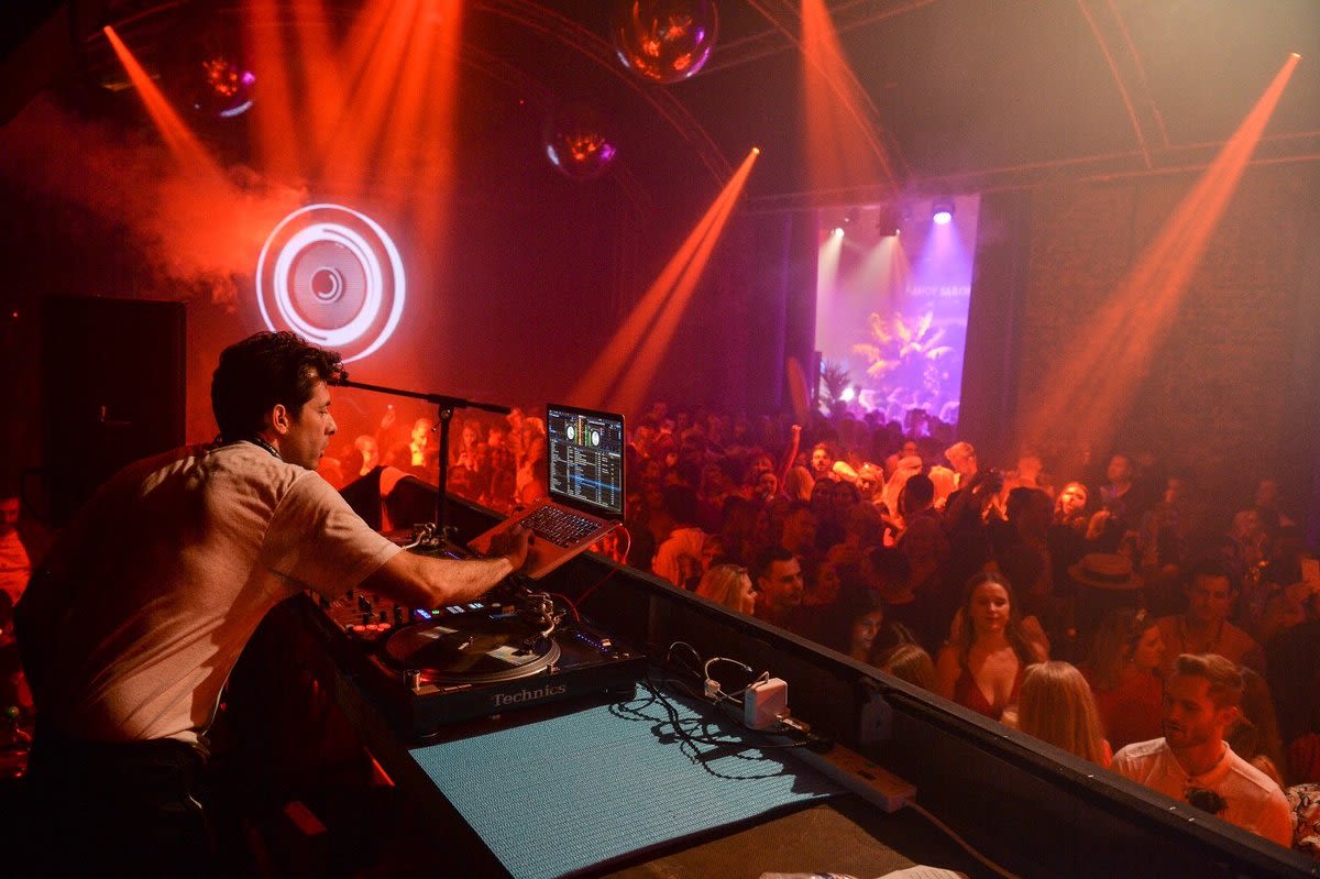 Mark Ronson performs at Virgin Voyages Scarlet Night celebration