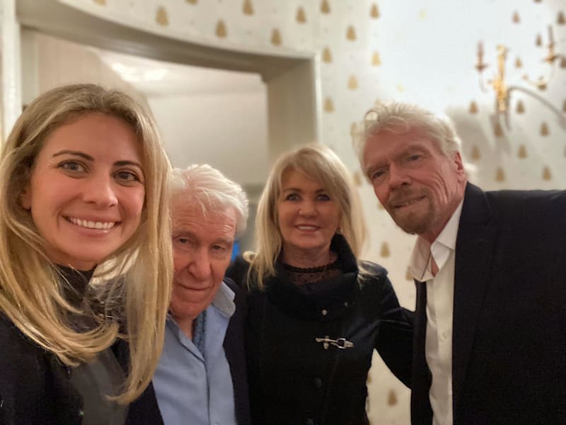 Richard, Joan and Holly Branson with Dr Peter Emerson