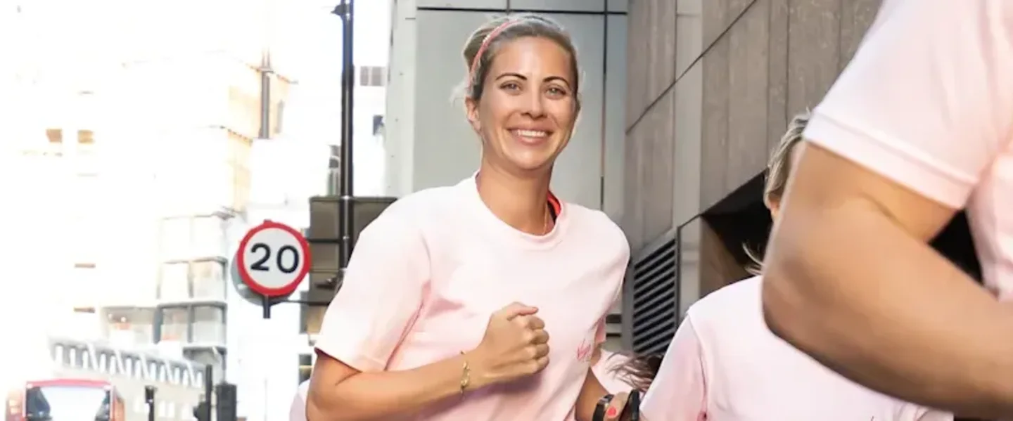 Holly Branson runs during the Virgin Active Club Crawl