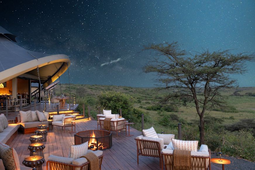 Mahali Mzuri - Fire Pit at Night