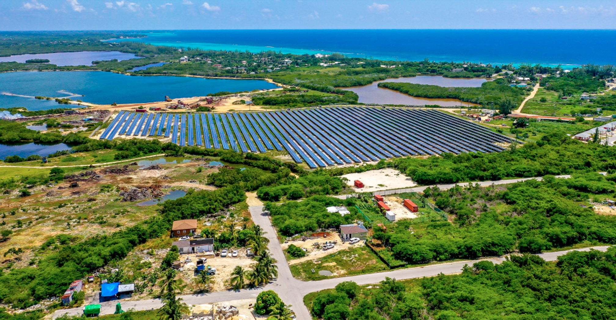 An image of BMR's solar project in the Caymans