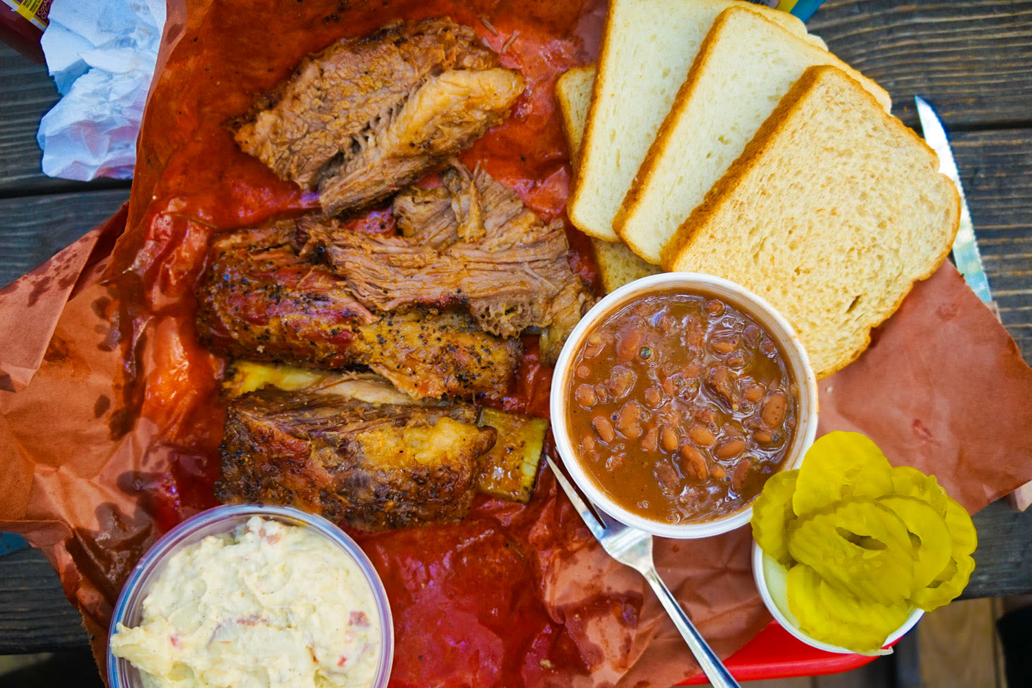 Barbecue food in Austin