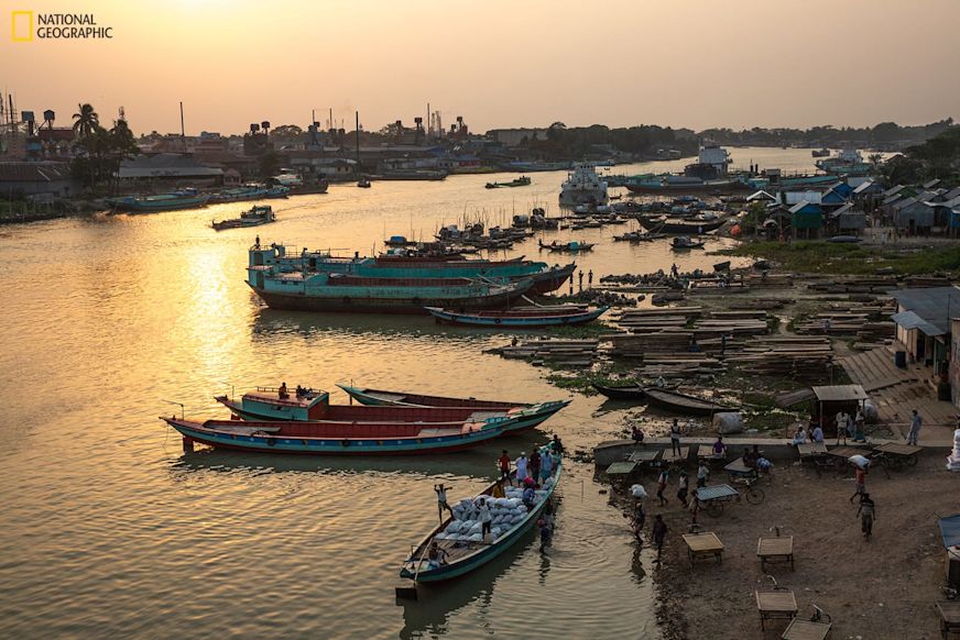 Photo by Sara Hylton, National Geographic

A view of the Meghna River around Chandpur, Bangladesh on May 17, 2019. Taken on assignment for National Geographic's "Sea to Source: Ganges" expedition.