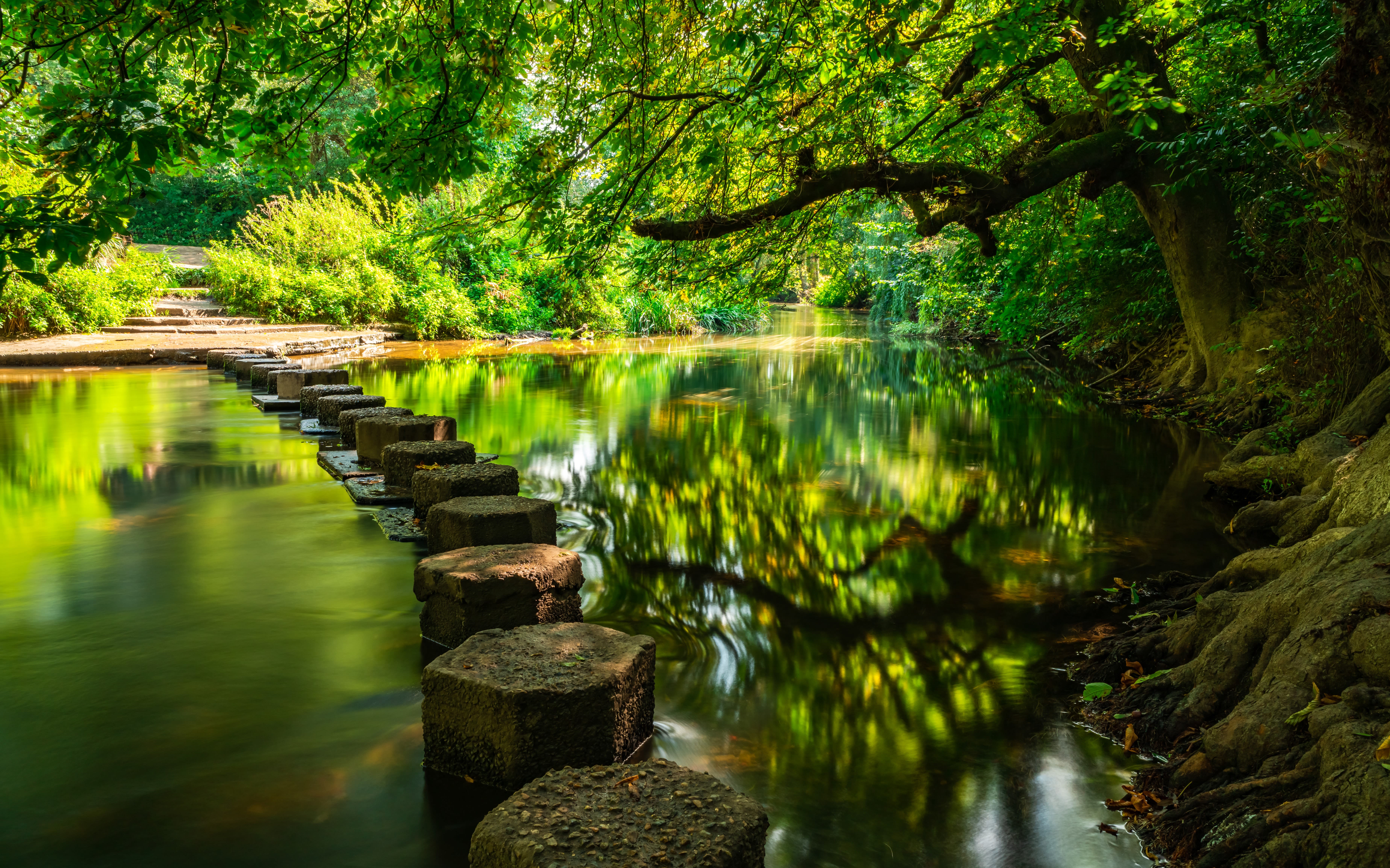 An image of the Stepping Stones in Surrey, UK