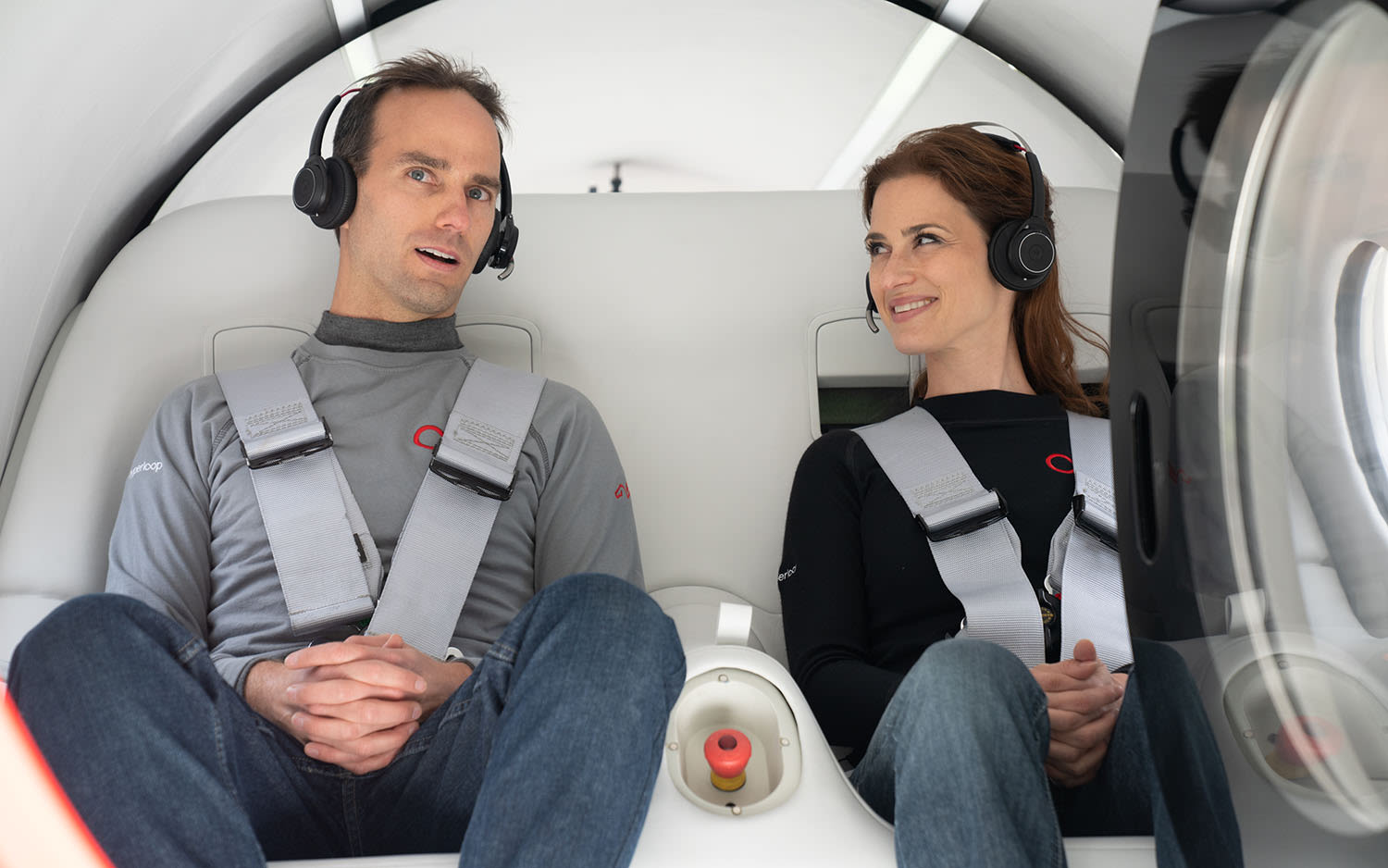 Josh Giegel and Sara Luchian in the XP-2 pod