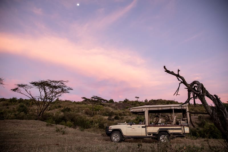 A safari jeep at Mahali Mzuri