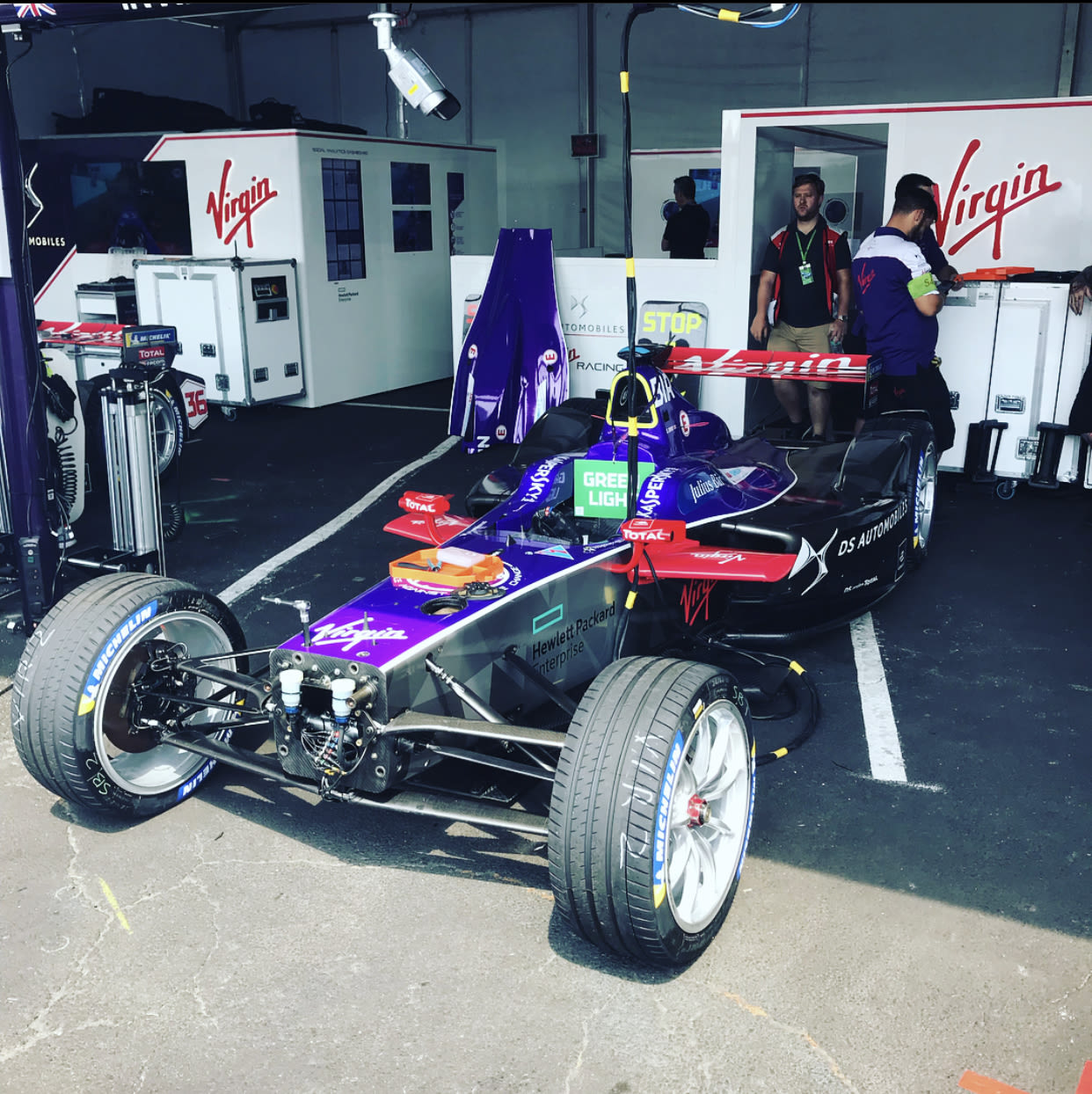 Grypmat being used by Envision Virgin Racing