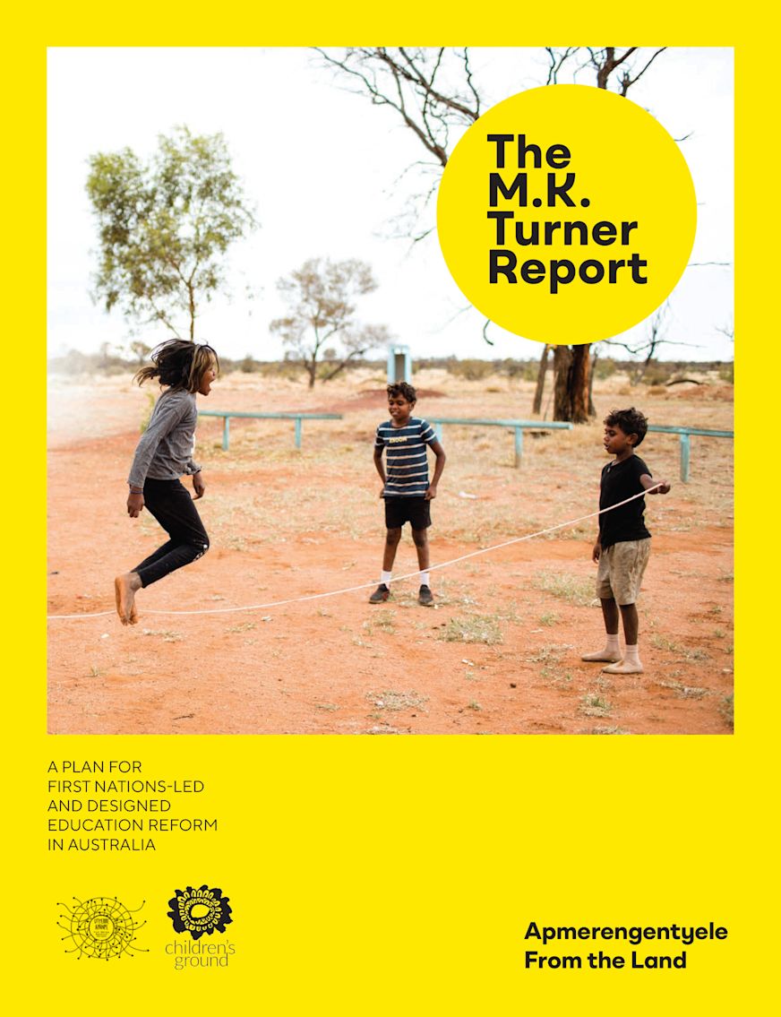 Front page of Children's Grounds' The M.K Turner Report