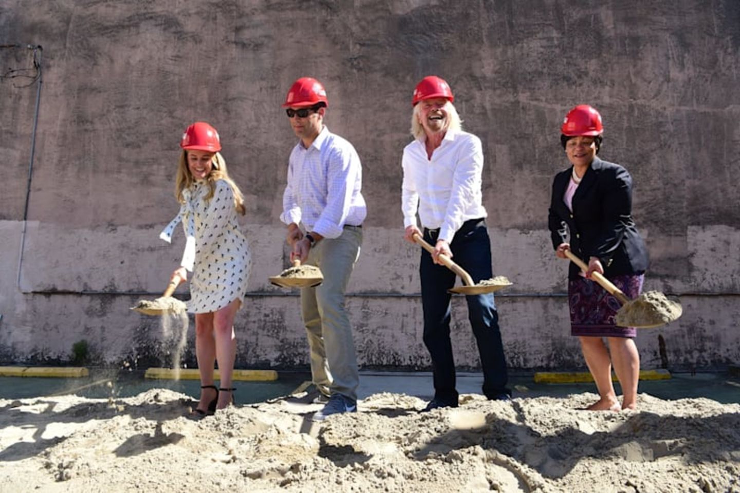Richard Branson breaking ground of the virgin hotels site in new orleans in 2019