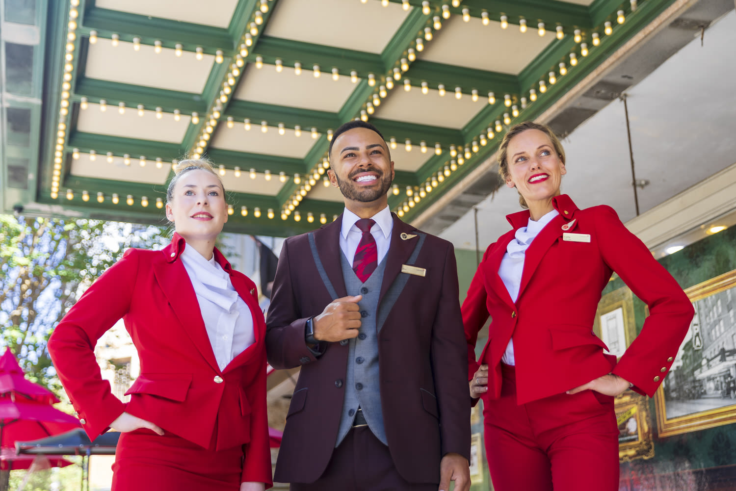 Three members of Virgin Atlantic cabin crew in Tampa