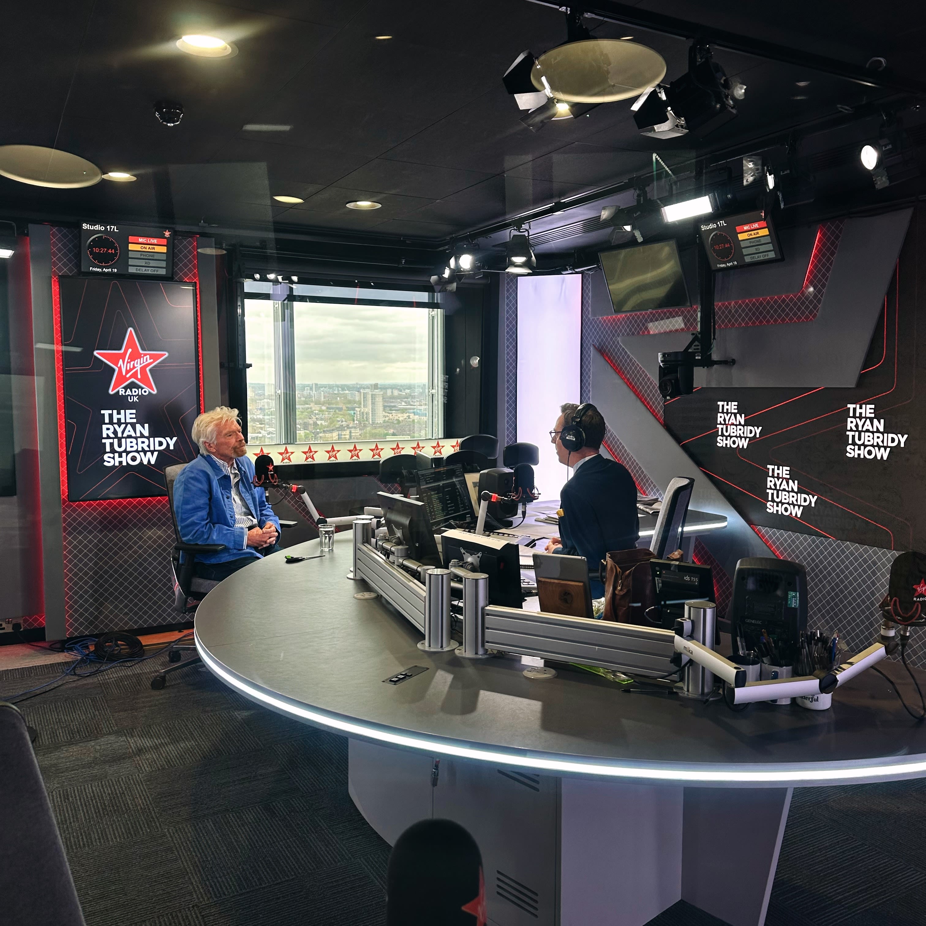 Richard Branson on air with Virgin Radio UK