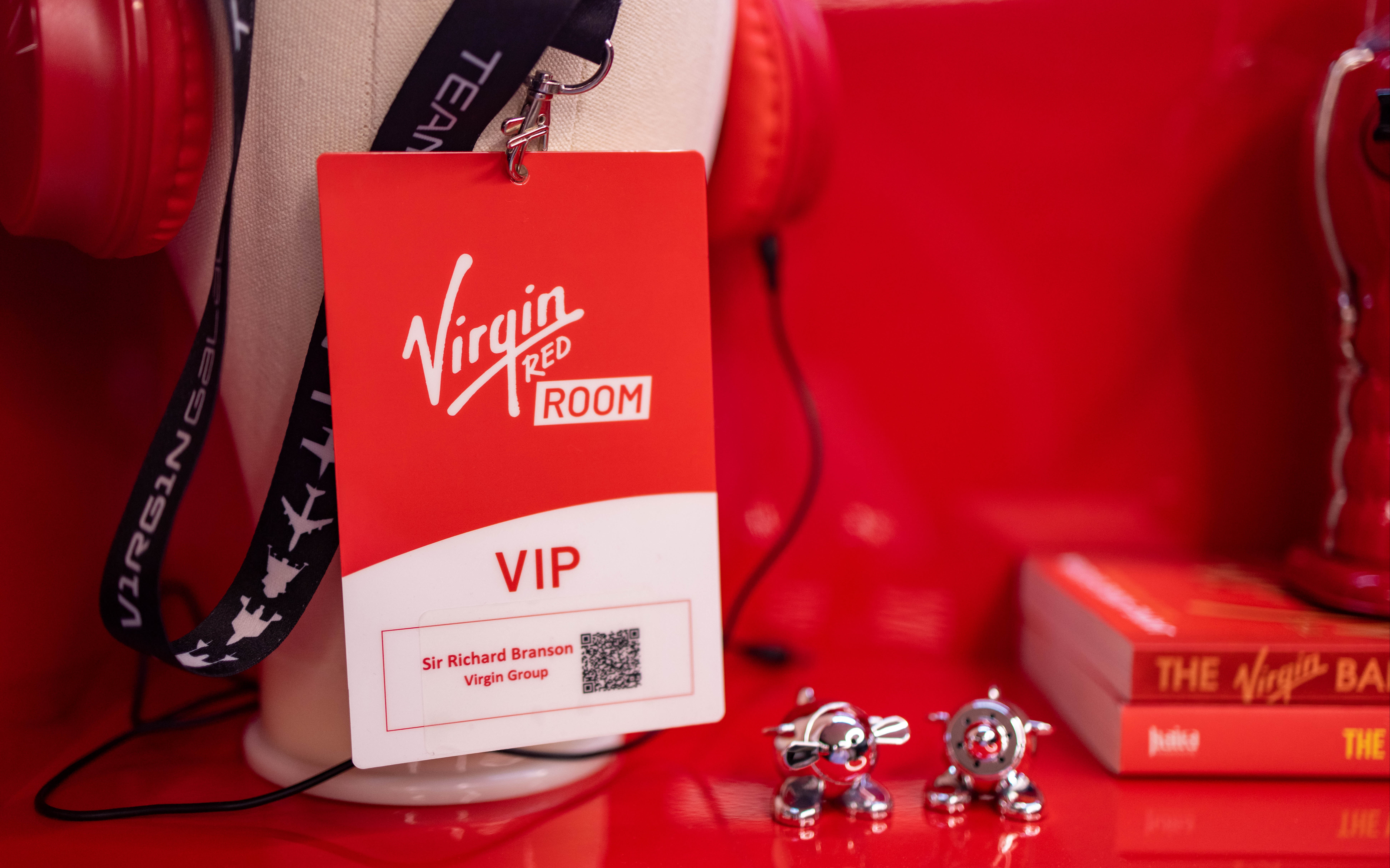 Image of a VIP pass for the Virgin Red Room in Manchester's AO Arena