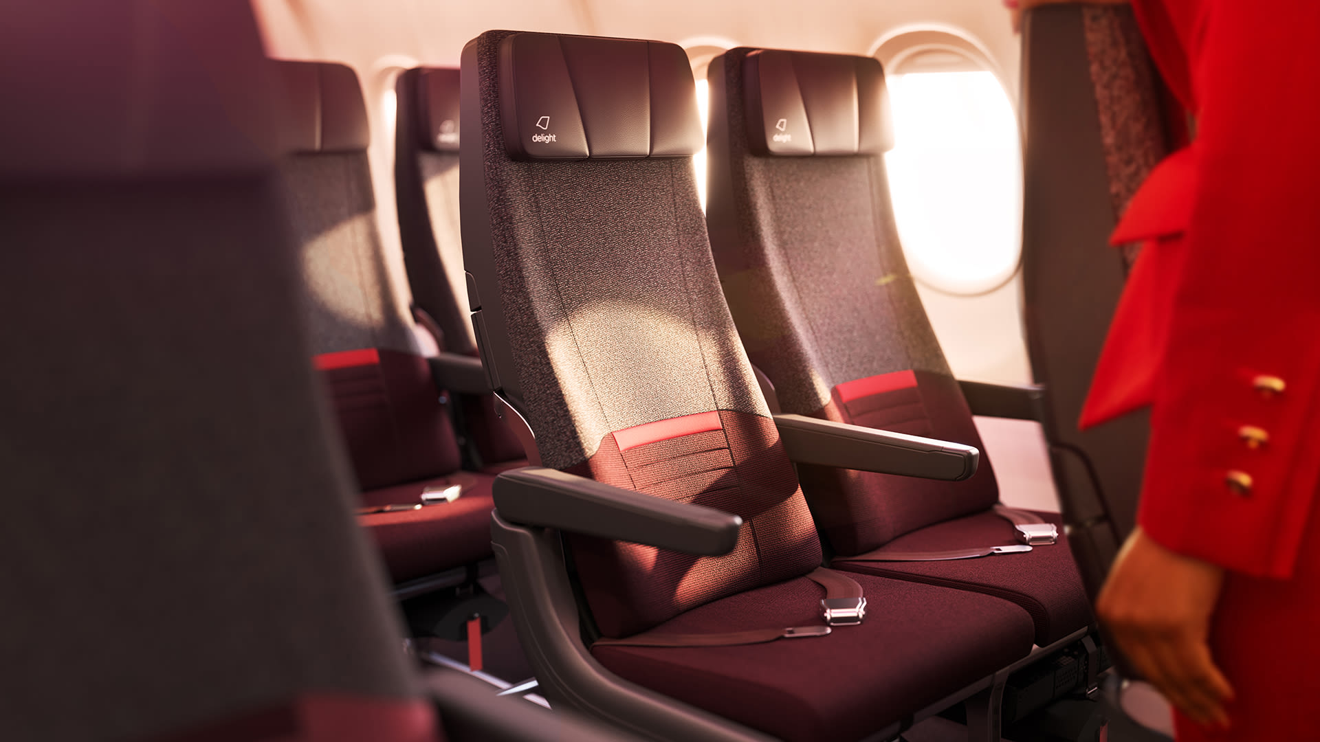 Economy cabin on Virgin Atlantic's Airbus A330neo