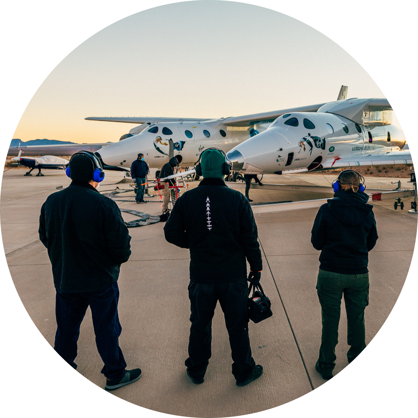 Virgin Galactic team preparing for the test flight
