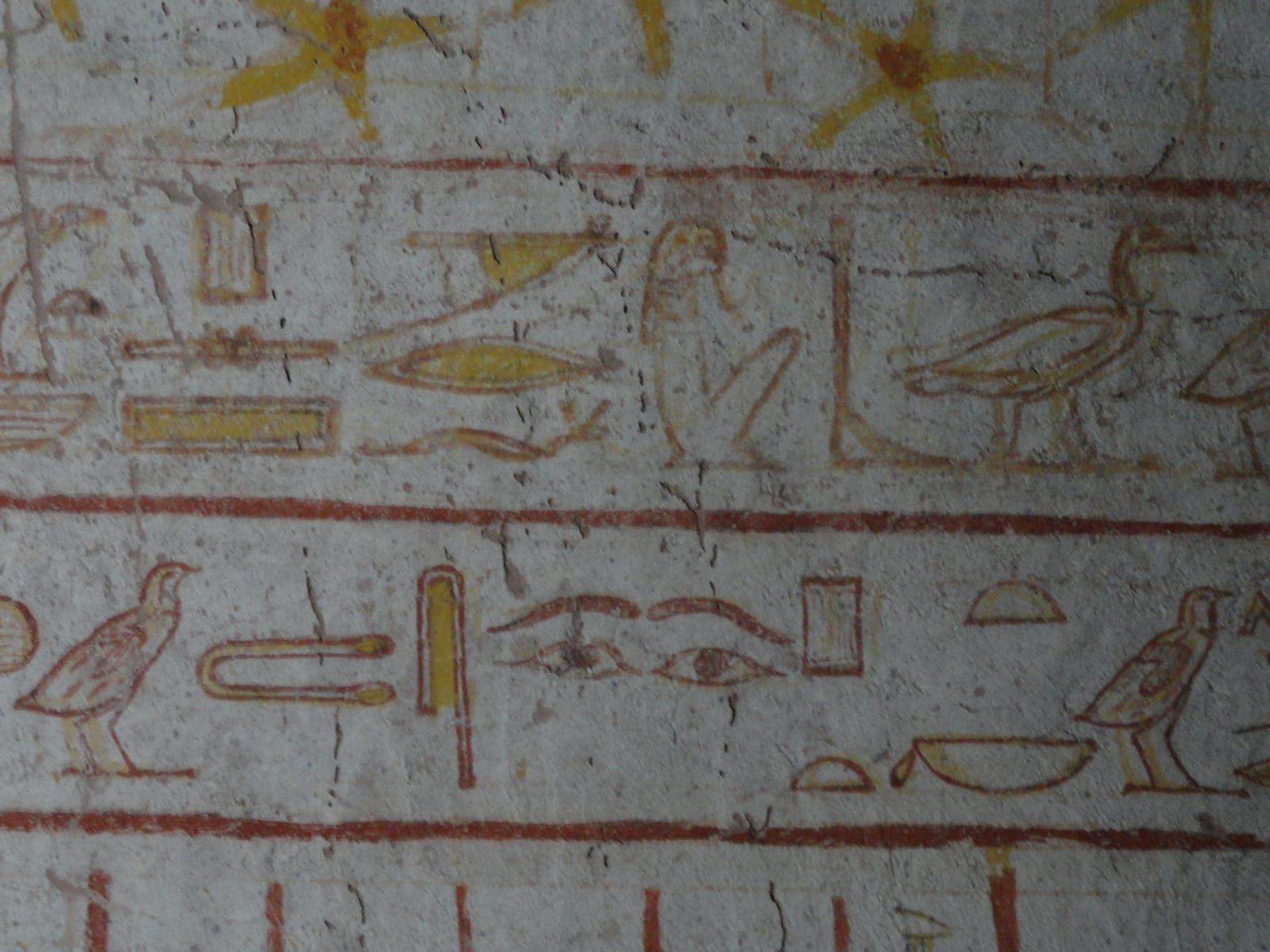 ancient hieroglyphs on a wall 