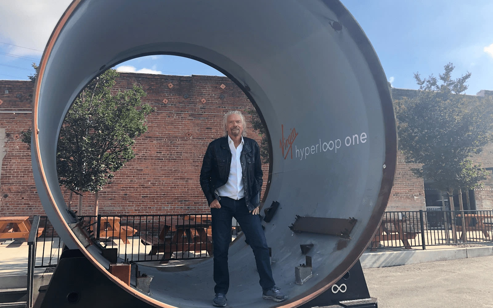 Richard Branson standing in Hyperloop One