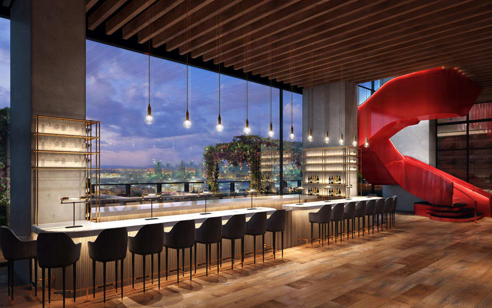 Rendering of Commons Club at Virgin Hotels New York City